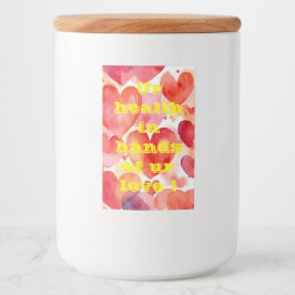 "Liefdesvolle voeding: je gezondheid, onze toewijd Voedselcontainer Etiket