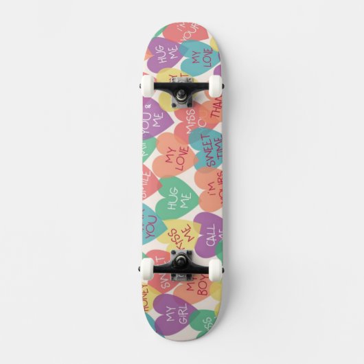 Liefdesvorm Achtergrond Persoonlijk Skateboard (Voorkant)