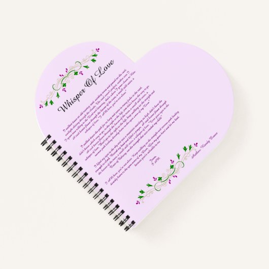 liefdeswisser notitieboek (Voorkant)