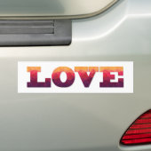 Liefdeswoord in moderne geometrische design sticke bumpersticker (Op auto)
