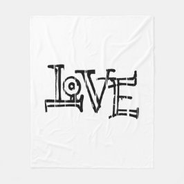 Liefdeswoordtypografie Fleece Deken