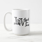 Liefdeswoordtypografie Koffiemok (Links)