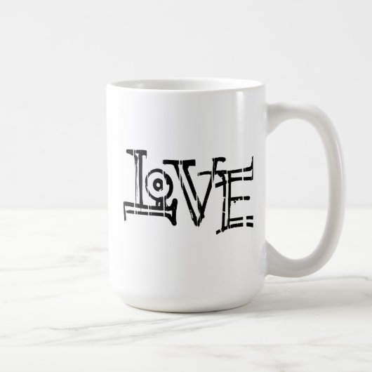 Liefdeswoordtypografie Koffiemok (Rechts)