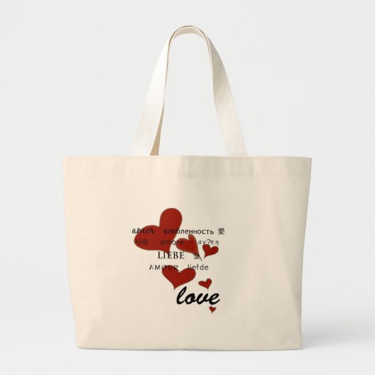 liefdeszak grote tote bag (Voorkant)