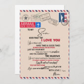 Liefdeszoon | Aan mijn zoon vergeet nooit dat ik v Kaart (Voorkant / Achterkant)