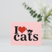 liefdeszwarte kat briefkaart (Staand voorkant)