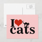 liefdeszwarte kat briefkaart (Voorkant / Achterkant)