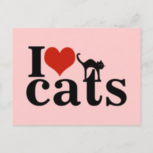 liefdeszwarte kat briefkaart