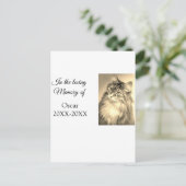 liefdevol aandenken rouwkaart voeg huisdier naam f briefkaart (Staand voorkant)