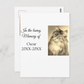 liefdevol aandenken rouwkaart voeg huisdier naam f briefkaart (Voorkant / Achterkant)