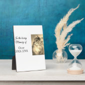 liefdevol aandenken rouwkaart voeg huisdier naam f fotoplaat (Zijkant)