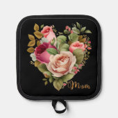 Liefdevol bloemenhart pannenlap (Voorkant)