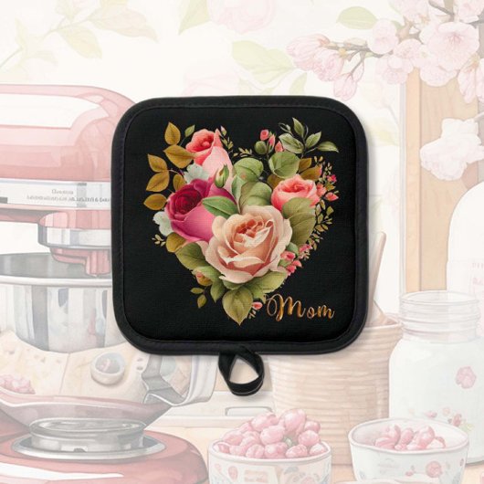 Liefdevol bloemenhart pannenlap