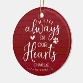 Liefdevol boerderij kalligrafie huisdier herinneri keramisch ornament (Links)