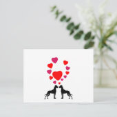 Liefdevol Great Dane-koppel Briefkaart (Staand voorkant)