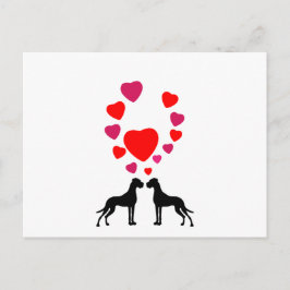 Liefdevol Great Dane-koppel Briefkaart