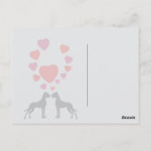 Liefdevol Groot Dane Paar Briefkaart (Achterkant)
