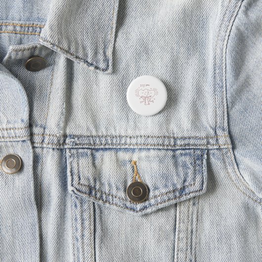 Liefdevol hart accessoire speld ronde button 3,2 cm (In situ)