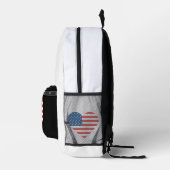 Liefdevol hart gevormd Amerikaanse vlag ontwerp Bedrukte Rugzak (Rechts)