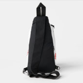 Liefdevol hart gevormd Amerikaanse vlag ontwerp Sling Bag (Achterkant)