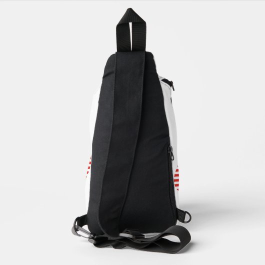 Liefdevol hart gevormd Amerikaanse vlag ontwerp Sling Bag (Achterkant)