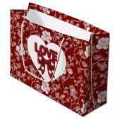 Liefdevol Hart  Groot Cadeauzakje (Voorkant Gekanteld)