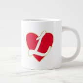 Liefdevol hart grote koffiekop (Rechts)