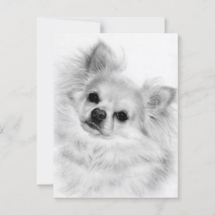 Liefdevol Hart - Handgeschilderde Chihuahua Briefkaart