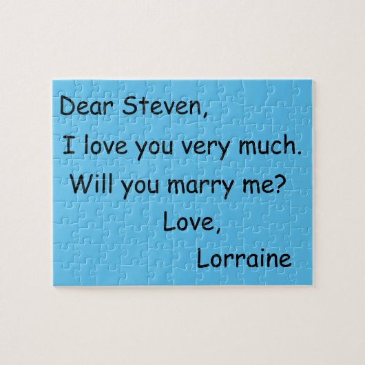 Liefdevol huwelijksaanzoek legpuzzel (Horizontaal)