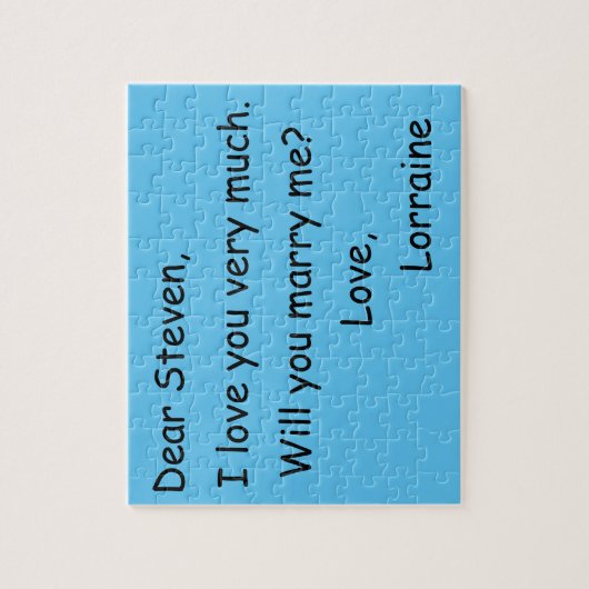 Liefdevol huwelijksaanzoek legpuzzel (Verticaal)