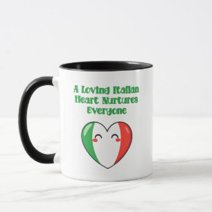 Liefdevol Italiaans Hart Verzorgd Iedereen Design Mok