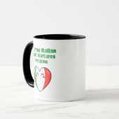 Liefdevol Italiaans Hart Verzorgd Iedereen Design Mok (Voorkant links)