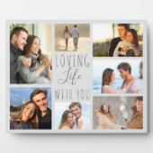 Liefdevol Leven Met Jou 7 Foto Collage - Grijs Fotoplaat (Voorkant)