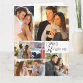 Liefdevol Leven met u 5 Fotocollage Valentijn Kaart (Voorkant)