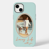 Liefdevol leven met u Mint Sinaasappel Ovaal ingel Case-Mate iPhone Case (Achterkant)