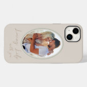 Liefdevol leven met u Neutral Oval Framed Photo Case-Mate iPhone Case (Achterkant (horizontaal))