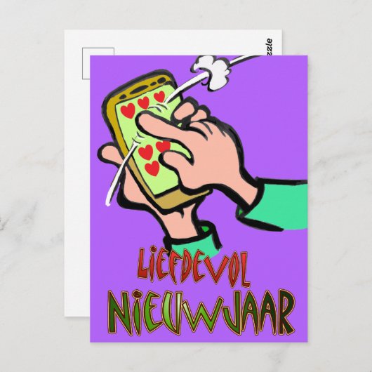 Liefdevol Nieuwjaar Swipe Briefkaart (Voorkant / Achterkant)