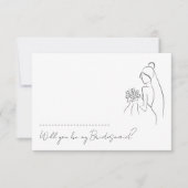 Liefdevol Romantisch Wil Je Mijn Bruidsmeisje Zijn Kaart (Voorkant)