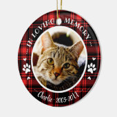 Liefdevol Rustiek Kat Dierbaren Herdenking Aangepa Keramisch Ornament (Links)