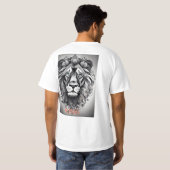 Liefdevol T-shirt voor mannen met leeuwen design (Achterkant volledig)