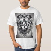 Liefdevol T-shirt voor mannen met leeuwen design (Voorkant)