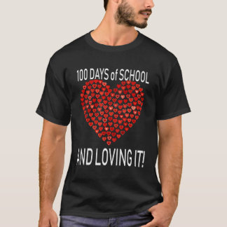 Liefdevolle 100 dagen van school hij blij t-shirt
