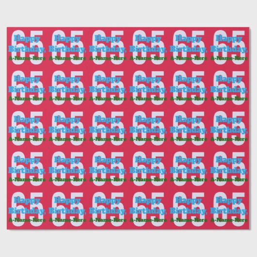 Liefdevolle 65th verjaardag inpakpapier (Vlak)