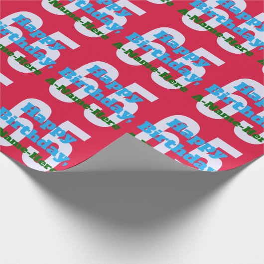 Liefdevolle 65th verjaardag inpakpapier (Hoek)