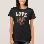 Liefdevolle aangepaste Valentijn Hart Foto vrouwen T-shirt (Voorkant)