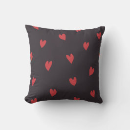 Liefdevolle Aanraking Rood Zwart Worp Kussen