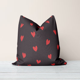 Liefdevolle Aanraking Rood Zwart Worp Kussen