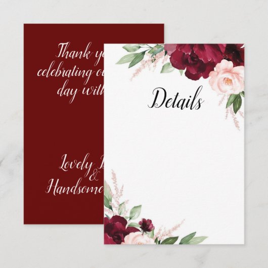 Liefdevolle Bloemendetails Kaart (Voorkant / Achterkant)