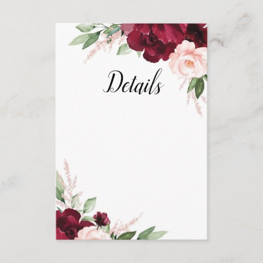 Liefdevolle Bloemendetails Kaart (Voorkant)