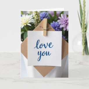 Liefdevolle bloemengroetkaart kaart